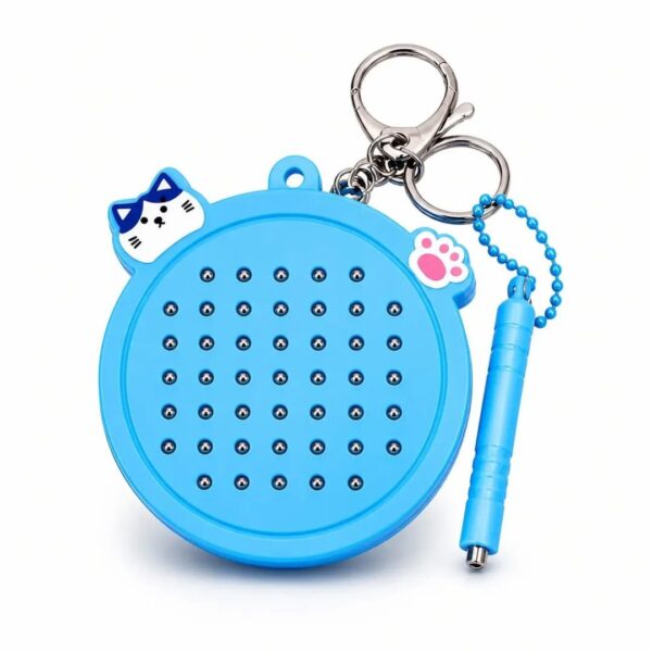 Magnetic Drawing Board Keychain | Mini Doodle Writing Pad with Stylus | Reusable Magic Slate Toy | Travel Toy & Return Gift for Boys & Girls