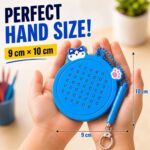 Magnetic Drawing Board Keychain | Mini Doodle Writing Pad with Stylus | Reusable Magic Slate Toy | Travel Toy & Return Gift for Boys & Girls - Image 3