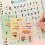 Magic Practice Copybook Set of 4 | Reusable Handwriting Books for kids Age 3-6 Years Boys & Girls - Image 4
