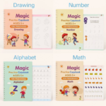 Magic Practice Copybook Set of 4 | Reusable Handwriting Books for kids Age 3-6 Years Boys & Girls - Image 2