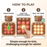 Push Pop It Game for Kids Electronic Fast Push Bubble Toy with Lights & Sound | Fidget Toys for Kids & Adults | Sensory Stress Relief | Interactive Pop Up | Birthday Gift Boys Girls Ages 3+ - Image 4