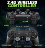 Retro TV Video Game Console Stick - 2.4G Wireless Controller Gamepad Set | Mini 4K HD Emulator Gaming Station with 64GB Card | Portable Plug and Play Classic Games for Kids & Adults - Image 2