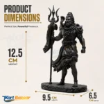 Lord Shiva Idol for Car Dashboard & Home Decor – Shiv Ji Mahadev Standing Murti Statue with Trishul | Resin God Showpiece for Office, Pooja Room | Spiritual Gift - Image 2