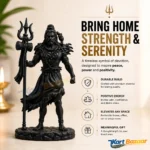 Lord Shiva Idol for Car Dashboard & Home Decor – Shiv Ji Mahadev Standing Murti Statue with Trishul | Resin God Showpiece for Office, Pooja Room | Spiritual Gift - Image 5