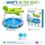 Baby Inflatable Pool with Sun Shade, Kids Swimming Pool for Toddlers, Small Splash Pool for Outdoor Garden Balcony - Image 6