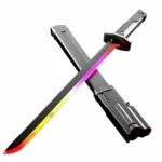 Toy Katana Sword for Kids - Electric LED Glowing Blade with Sparking Flash & Smoke Spray System, Anime Ninja Cosplay Weapon, Realistic Light Up Lightsaber Toy Gift for Boys & Girls