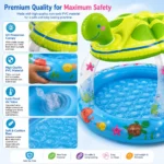 Baby Inflatable Pool with Sun Shade, Kids Swimming Pool for Toddlers, Small Splash Pool for Outdoor Garden Balcony - Image 5