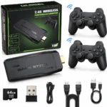 Retro TV Video Game Console Stick - 2.4G Wireless Controller Gamepad Set | Mini 4K HD Emulator Gaming Station with 64GB Card | Portable Plug and Play Classic Games for Kids & Adults