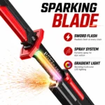Toy Katana Sword for Kids - Electric LED Glowing Blade with Sparking Flash & Smoke Spray System, Anime Ninja Cosplay Weapon, Realistic Light Up Lightsaber Toy Gift for Boys & Girls - Image 4