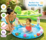 Baby Inflatable Pool with Sun Shade, Kids Swimming Pool for Toddlers, Small Splash Pool for Outdoor Garden Balcony - Image 4