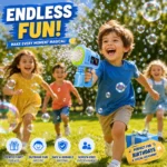 Premium Automatic Bubble Gun for Kids - Electric Bubble Blaster Machine with Solution | Large Multi-Hole Bubble Maker Toy for Boys, Girls & Toddlers | Perfect for Birthday, Party & Outdoor Fun - Image 4