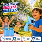 Premium Automatic Bubble Gun for Kids - Electric Bubble Blaster Machine with Solution | Large Multi-Hole Bubble Maker Toy for Boys, Girls & Toddlers | Perfect for Birthday, Party & Outdoor Fun - Image 2