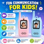 Video Walkie Talkie for Kids with Screen, 2 Way Communication Toy, Long Range Rechargeable Walkie Talkies Set with Strap, Fun Indoor Outdoor Gift for Boys & Girls - Image 4
