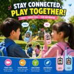Video Walkie Talkie for Kids with Screen, 2 Way Communication Toy, Long Range Rechargeable Walkie Talkies Set with Strap, Fun Indoor Outdoor Gift for Boys & Girls - Image 2