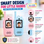 Video Walkie Talkie for Kids with Screen, 2 Way Communication Toy, Long Range Rechargeable Walkie Talkies Set with Strap, Fun Indoor Outdoor Gift for Boys & Girls - Image 5