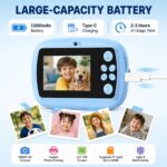 Kids Instant Print Camera & Camcorder | 48MP Dual Selfie Lens, 1080P HD Video & MP3 | Inkless Bluetooth Digital Photo Printer | Birthday Gift Learning Toy for Boys & Girls Ages 4-12 - Image 3