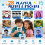 Kids Instant Print Camera & Camcorder | 48MP Dual Selfie Lens, 1080P HD Video & MP3 | Inkless Bluetooth Digital Photo Printer | Birthday Gift Learning Toy for Boys & Girls Ages 4-12 - Image 7