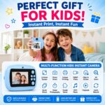 Kids Instant Print Camera & Camcorder | 48MP Dual Selfie Lens, 1080P HD Video & MP3 | Inkless Bluetooth Digital Photo Printer | Birthday Gift Learning Toy for Boys & Girls Ages 4-12 - Image 8