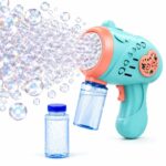 Cute Premium Electric Bubble Gun for Kids - Automatic Bubble Blaster Machine with Solution | Large Multi-Hole Bubble Maker Toy for Boys, Girls & Toddlers | Perfect for Birthday, Party & Holi