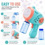 Cute Premium Electric Bubble Gun for Kids - Automatic Bubble Blaster Machine with Solution | Large Multi-Hole Bubble Maker Toy for Boys, Girls & Toddlers | Perfect for Birthday, Party & Holi - Image 6