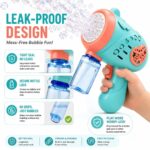 Cute Premium Electric Bubble Gun for Kids - Automatic Bubble Blaster Machine with Solution | Large Multi-Hole Bubble Maker Toy for Boys, Girls & Toddlers | Perfect for Birthday, Party & Holi - Image 5
