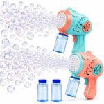 Cute Premium Electric Bubble Gun for Kids - Automatic Bubble Blaster Machine with Solution | Large Multi-Hole Bubble Maker Toy for Boys, Girls & Toddlers | Perfect for Birthday, Party & Holi - Image 2