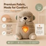 Breathing Teddy Bear Soft Toy with Heartbeat & Soothing Music | Plush Stuffed Animal Sleeping Pillow Cushion for Baby, Kids, Girls, Boys | Cute Birthday & Valentine Gift | Stress Relief Cuddly Toy for Adults - Image 2