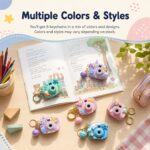 Mini Projection Camera Keychain for Kids (Pack of 6) Cute Cartoon Projector Toy Keyring with Bell Charm | Birthday Return Gift for Girls Boys | Party Favour Kanjak Navratri Gift Items | Kawaii Camera Key Chain - Image 2