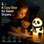 Panda Night Light Lamp for Kids Room Cute LED Silicone Touch Lamp, USB Rechargeable Colour Changing Bedside Table Lamp | Birthday Gift for Girls Boys Women | Soft Baby Night Lamp Bedroom Home Décor - Image 5
