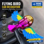 Flying Bird Car Dashboard Decoration with Flapping Wings | Wind Powered Co-Flying Bird Ornament for Car Bike Motorcycle Interior Accessories | Metal Bird Figurine Showpiece Decor for Home Garden Outdoor - Image 5