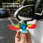 Flying Bird Car Dashboard Decoration with Flapping Wings | Wind Powered Co-Flying Bird Ornament for Car Bike Motorcycle Interior Accessories | Metal Bird Figurine Showpiece Decor for Home Garden Outdoor - Image 8