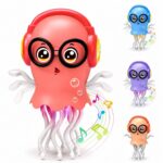 Dancing Jellyfish Toy for Baby Kids with Music Lights & Sound | Musical Moving Jelly Fish Toy for 1 2 3 Year Old Boys Girls | Electric LED Sensory Crawling Tummy Time Birthday Gift for Toddler Infant