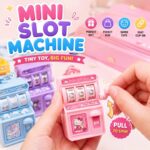 Viral Slot Machine Keychain – Interactive Fidget Toy Bag Charm, Pastel Anime Backpack Accessory for Girls & Teens (Set of 1) - Image 3
