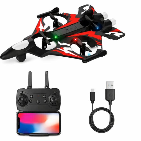 Remote Control Jet with Live Video Camera & LCD Screen Controller - Indestructible Foam RC Plane Drone Alternative, 20 Min Flight, Great Tech Gift for Boys Age 7-14