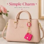 Cute Mini Purse Keychain for Women & Girls — Aesthetic Handbag Charm with Gold Hardware, Coin Pouch Keyring for Earbuds, Keys & Cash, Trendy Fashion Accessory, Perfect Gift for Birthday (Set of 1) - Image 5