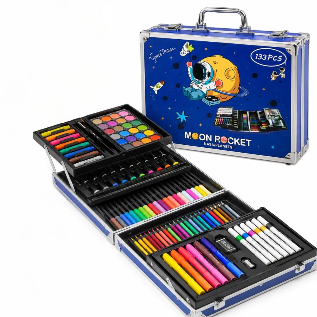 instagram_1779193965475 133 Pcs Art Kit for Kids - Drawing & Painting Colour Set for Girls & Boys | Pencil, Oil Pastel, Watercolour, Crayon, Marker Pen & Brush Stationery Gift Box for Birthday | Art Supplies for Sketching & Craft - Image 1