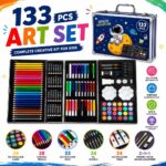 133 Pcs Art Kit for Kids - Drawing & Painting Colour Set for Girls & Boys | Pencil, Oil Pastel, Watercolour, Crayon, Marker Pen & Brush Stationery Gift Box for Birthday | Art Supplies for Sketching & Craft - Image 5