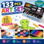 133 Pcs Art Kit for Kids - Drawing & Painting Colour Set for Girls & Boys | Pencil, Oil Pastel, Watercolour, Crayon, Marker Pen & Brush Stationery Gift Box for Birthday | Art Supplies for Sketching & Craft - Image 6
