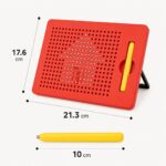 Magnetic Drawing Board for Kids – Erasable Magnetic Dot Pad with Stylus Pen | Educational Doodle Slate for Toddlers Boys Girls 2 to 6 Years Old | Travel Friendly, Mess Free, Reusable Writing Tablet | Birthday & Return Gift - Image 3