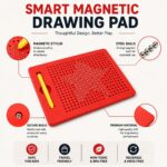 Magnetic Drawing Board for Kids – Erasable Magnetic Dot Pad with Stylus Pen | Educational Doodle Slate for Toddlers Boys Girls 2 to 6 Years Old | Travel Friendly, Mess Free, Reusable Writing Tablet | Birthday & Return Gift - Image 2
