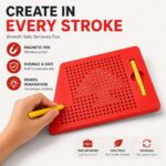 Magnetic Drawing Board for Kids – Erasable Magnetic Dot Pad with Stylus Pen | Educational Doodle Slate for Toddlers Boys Girls 2 to 6 Years Old | Travel Friendly, Mess Free, Reusable Writing Tablet | Birthday & Return Gift - Image 8