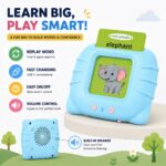 Electronic Talking Flash Cards for Kids Educational Learning Toys for Boys & Girls | Baby Toddler Interactive Flashcards with Sound | 224 Words Cards Game - Image 2