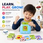 Electronic Talking Flash Cards for Kids Educational Learning Toys for Boys & Girls | Baby Toddler Interactive Flashcards with Sound | 224 Words Cards Game - Image 3
