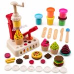 Ice Cream Maker Machine Play Dough Clay Set – Kids Kitchen Toy Kit for Girls & Boys | Ice Cream Making Gift for 3 to 8 Year Old boys & girls | Pretend Play Clay Toys Set