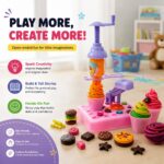 Ice Cream Maker Machine Play Dough Clay Set – Kids Kitchen Toy Kit for Girls & Boys | Ice Cream Making Gift for 3 to 8 Year Old boys & girls | Pretend Play Clay Toys Set - Image 3