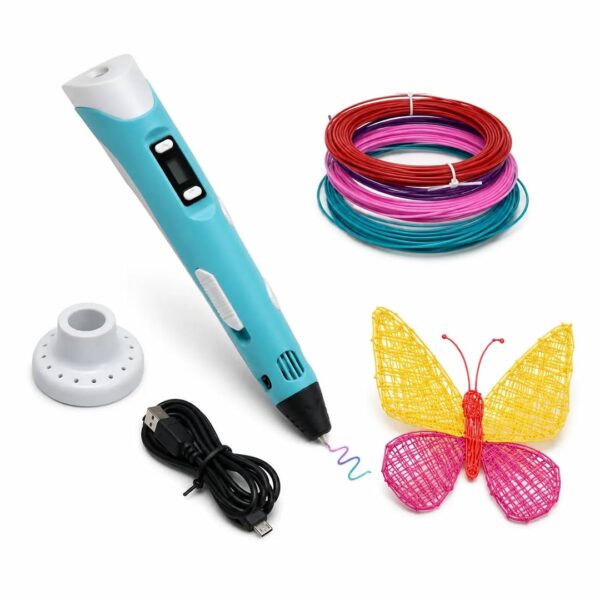 3D Pen Printer Kit Set with PLA Filament for Kids Girls Boys Magic Drawing Printing Machine | Smart Electric Doodle Art Pen | Creative Craft Gadgets Toys Gift for Adults & Students