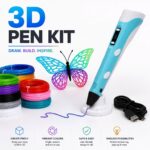 3D Pen Printer Kit Set with PLA Filament for Kids Girls Boys Magic Drawing Printing Machine | Smart Electric Doodle Art Pen | Creative Craft Gadgets Toys Gift for Adults & Students - Image 4