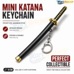 Kart Bazaar Metal Katana Keychain - Mini Samurai Sword Keyring for Car Bike and Bag, Japanese Anime Ninja Key Chain for Men Women and Kids, Retractable Blade Toy Set - Image 3