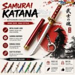 Kart Bazaar Metal Katana Keychain - Mini Samurai Sword Keyring for Car Bike and Bag, Japanese Anime Ninja Key Chain for Men Women and Kids, Retractable Blade Toy Set - Image 8