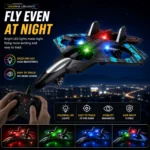 Remote Control Drone for Kids with LED Lights 80M Long Range, 6-Axis Gyro Stable Flight, 360° Flip Stunts, One-Key Takeoff, Rechargeable RC Flying Toy Gift for Boys & Girls - Image 3